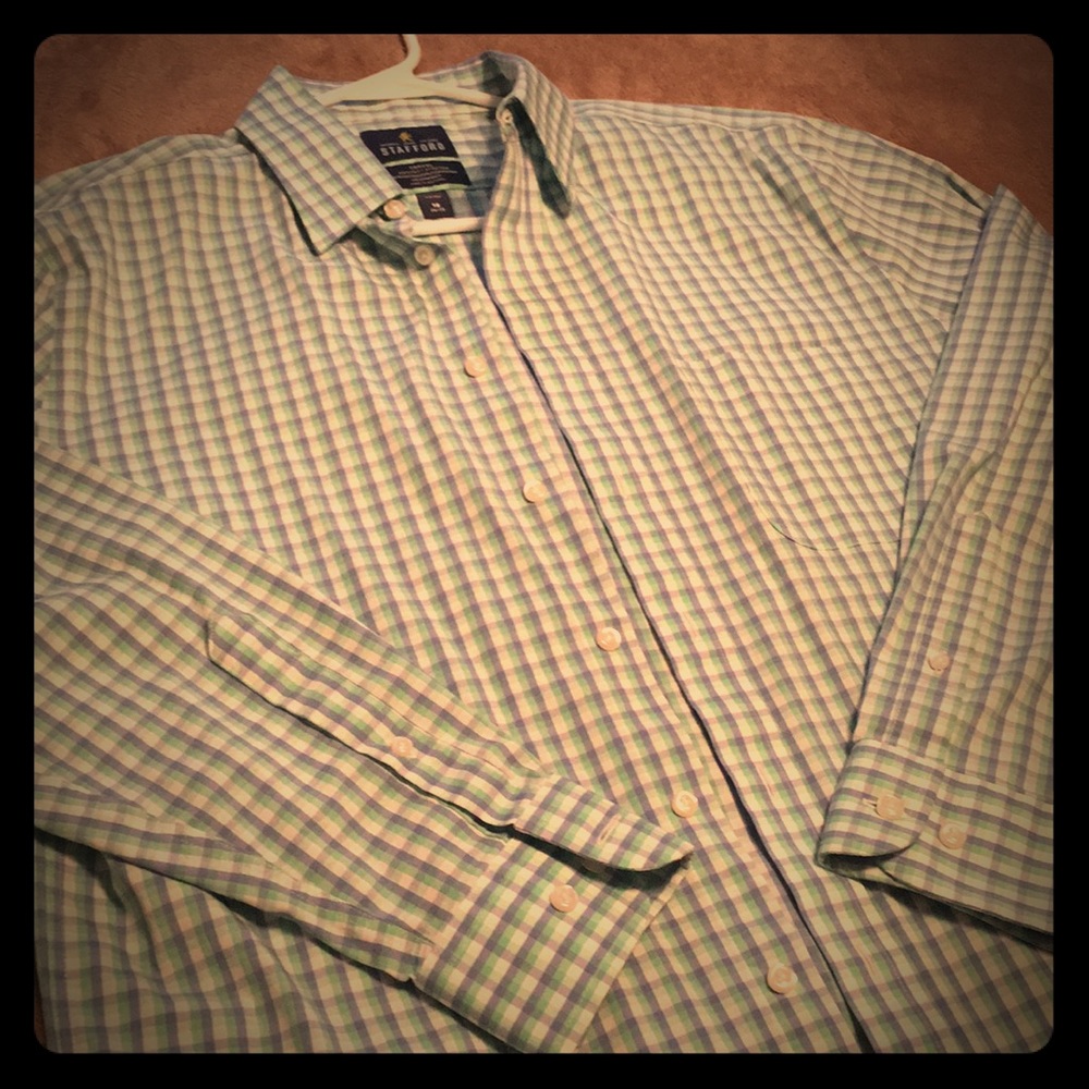 Plaid button down shirt